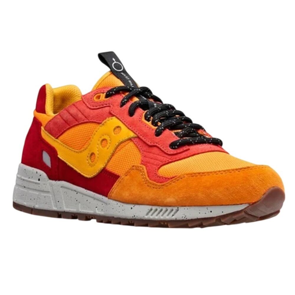 Saucony Mens Shadow 5000 Mars Sneakers Size 10 EU 44 Orange Red Suede EUC